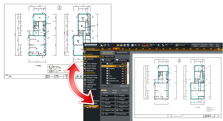 Import/export CAD data