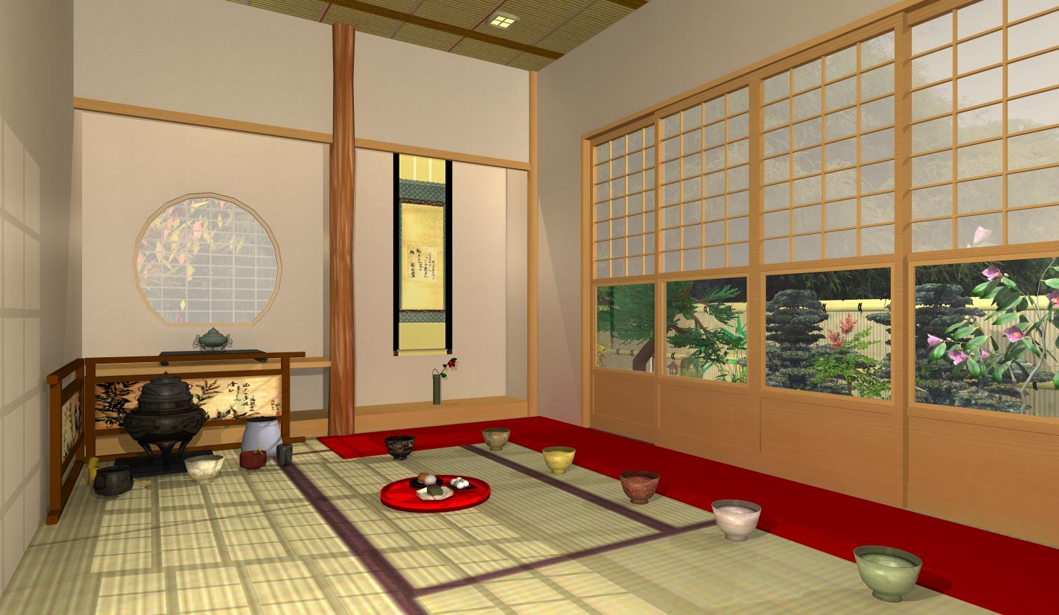 Tea Ceremony Room with Yukimi-shoji