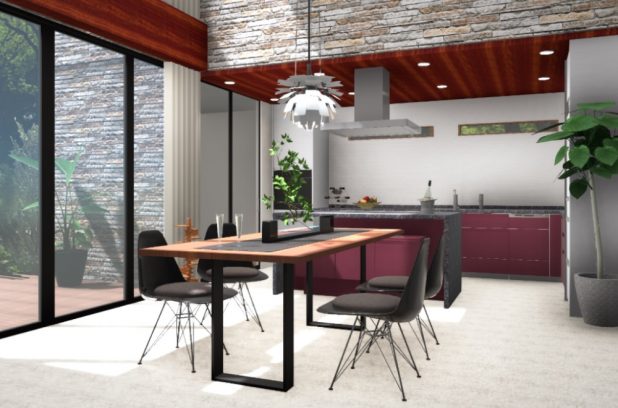 Mahogany Modern Dining Room