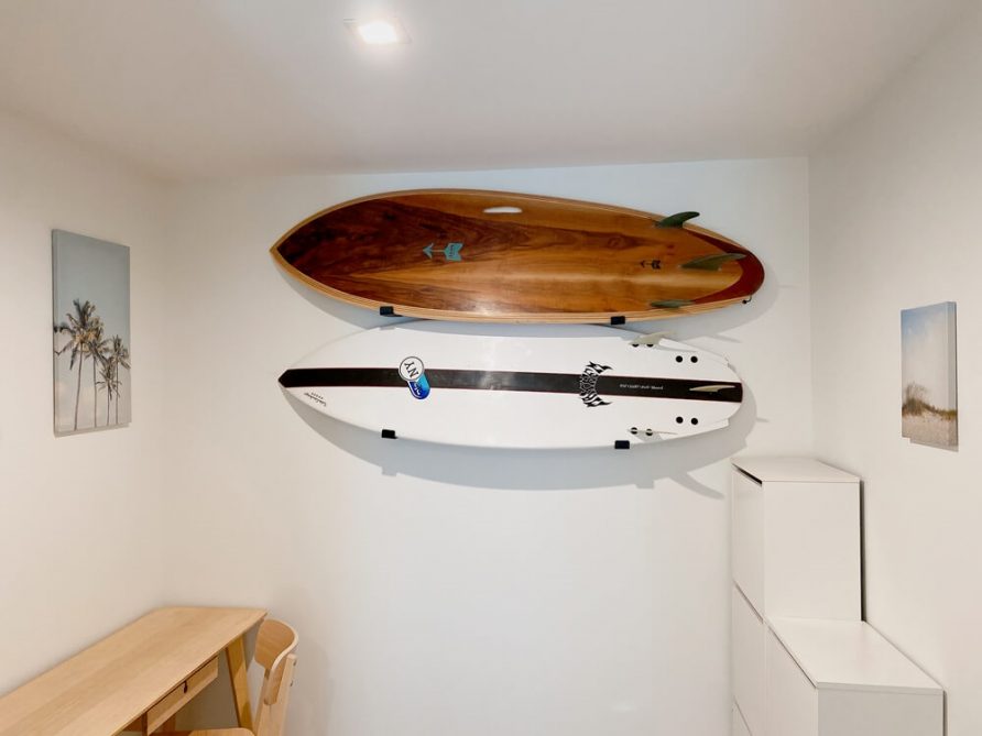 Surfboards on the wall