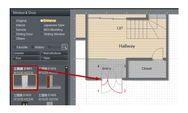 Place a Window / Door